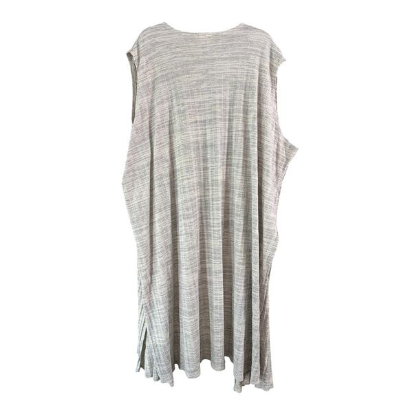 LuLaRoe Women's Plus Size Sleeveless Duster Vest Heather Gray Size 3XL 3X - Picture 2 of 3